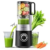EUHOMY Entsafter, Slow Juicer für Ganze Gemüse und Obst, 135 mm großem Einfüllschacht 1,8 L...