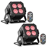 Rtktoup 2PCS RGBW LED Par Scheinwerfer, 40W LED Bühnenlicht DMX 4/8CH mit Fernbedienung Par...