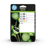 HP 953 (6ZC69AE) Original Druckerpatronen Multipack (1xBlau, 1xRot, 1xGelb, 1xSchwarz) für HP...