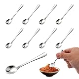 8 Stück Espressolöffel Mini,Tiny 7,5CM Kleine Löffel,Cute Edelstahl Mini Löffel,Scoop...