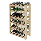Lenmar, Weinregal aus Holz für Flaschen, Natur, RW-1, Wein, Flaschenregal, Kellerregal, Regale,...