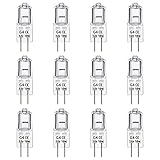 Caldarax 12 Stück G4 10W Halogenglühbirne 12V, Dimmbar 2700K Warmweiß, 140LM, 2 Pin Halogen...