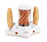 HYUNDAI Hot-Dog-Maker HDM 120 I 1-12 Würstchen I 1-6 Eier I Maiskolben kompatibel I 2 Ständer zum...