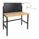 rikta Klappbare Werkbank | Klappbarer Werktisch | Freistehend | ca. 121,5 x 64,6 x 142,0 cm (BxTxH)...