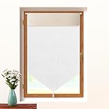 Soleil d'ocre, Scheibengardine aus Reiner Baumwolle, 60 x 90 cm, Elena