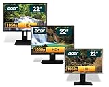 acer 22 Zoll Business Computer Monitor, Desktop Gaming Monitor, HD+ (VGA - DVI - VESA), PC...