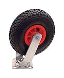 Lenkrolle 260x80mm Luftreifen Transportrolle Bockrolle Luftrad Rolle