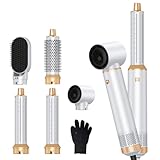 HyAdierTech Air Styler Haarbürste, 5-in-1-Set mit Lockenstab, negative Ionen, Glättungsbürste,...