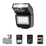 ULANZI SL03 Mini Kamerablitz mit Videolicht, GN8 6500K Kamera Speedlite Blitzgeräte, 90°...