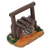 Toyvian Retro Miniatur Steinbrunnen Gartendeko aus Resin Kratzfest Langlebig Realistische Szene für...