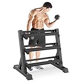 Dripex Kurzhantelständer Kurzhantelablage, Belastbarkeit 500kg, Dumbbell Rack 3 Regale,...