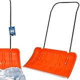 KOTARBAU® Schneeschieber mit Rädern Schneeschaufel 80 cm Schneewanne mit Alu-Profilkante...