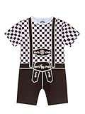FC Bayern München Baby Body Lederhose | Kurzarm | Braun | Fußball
