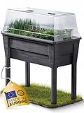 Ondis24 Garten Hochbeet Blumenkübel Victoria für Balkon, Pflanzkasten mit Gewächshaus, Volumen 50...
