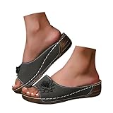 Generisch Sommer Orthopädische Sandaletten Damen - Slipper Atmungsaktive 3d-Blume Pantoletten...