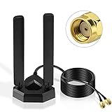 Eightwood WiFi 6E Antenne 2.4g/5g/5.8g/6g WLAN Signal Verstärker Tri-Band Magnetic Base mit RP-SMA...
