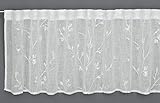Gardinia Bistro-Gardine mit verdeckten Schlaufen, Transparente Schiebegardine, Stickerei, 140 x 45...