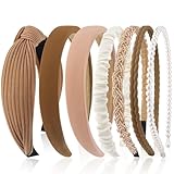 Kotkiddy 7 Stück Haarreifen Set Damen, verschiedene Modelle, Perlen Stirnbänder, Stirnbänd...