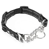 PETTOM Hundehalsband, Zugstopp Halsband Hunde mit Sicherheitsschloss, Halsband Nylon Verstellbar...