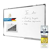 Offize Wizard Profi White-Board (60 x 90 cm) mit abwischbarer Oberfläche - Memoboard Magnet-Tafel...