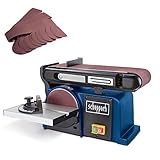 Scheppach Band-Tellerschleifer BTS900 mit 18 tlg. Schleifset | Schleifmaschine 370W | 230V | 2850...