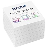 ZCZN Haftnotiz Sticky Notes Selbstklebende Haftnotizzettel Notizzettel Klebezettel 6 Blöcke, 80...