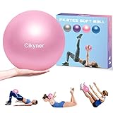 Cikyner Soft Pilates Ball, 23-25cm Kleiner Gymnastikball mit aufblasbarem Strohhalm, für Pilates,...