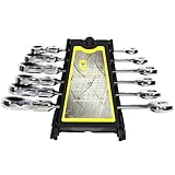 WIHFHGZ Ratschen Ringmaulschlüssel Set 6-32 mm, 6 - teiliger Vanadium Kombination Ringschlüssel,...