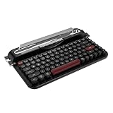 AJAZZ AF84 Kabellose Schreibmaschinentastatur, Süßes Retro-Design mit Integriertem Ständer, Runde...