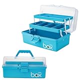 Smivyhp Bastelkoffer Leer, 3-Regal Bastelkiste Aufbewahrung Kinder,Sortierbox Mehrzweck...