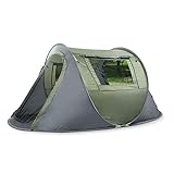 Fancial Outdoor Ein-Knopf-Campingzelt, Pop-up atmungsaktiv, UV-Schutz, winddicht, einfache...