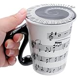 MEIYAXINWIN Kaffeetassen，Kreativ Keramik Tassen， Kaffeebecher Musik Becher-Kaffeetasse groß