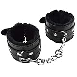 Bequem Fesseln Plüsch + Pu Armband Wrist Handschellen Bondage Gürtel Manschette Spielzeug