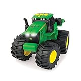 John Deere 46656 Traktor, Monster Treads mit Licht & Sound in Grün, Spielzeug Traktor mit Licht und...
