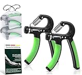 zenlete Profi Fitness Handtrainer, 2-er Set Fingerhantel einstellbar von 5-60 kg, Fingertrainer...