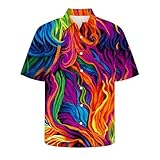 Shirt Herren Lustig-FaschingskostümeCasual Fashion Plus Size Loose Trend 3D Digitaldruck Revers...