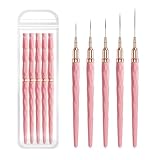 GZMAYUEN Nail Art Liner Brushes, 5Pcs Painting Nail Art Brush Set Nail Dotting Drawing Tool for Long...