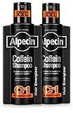 Alpecin Coffein-Shampoo C1 Black Edition - 2 x 375 ml - mit neuem Duft | Natürliches Haarwachstum...