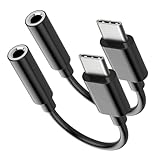 2 Stück USB Typ C auf 3,5 mm Buchse Kopfhöreranschluss-Adapter,...