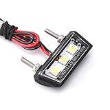 Easyhomie 12V LED Kennzeichenleuchte Motorrad, Nummernschildbeleuchtung, Motorrad...