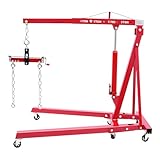Werkstattkran 2000 KG Klappbarer Motorkran - Hydraulischer Motorheber 2000kg, Höhenverstellbar mit...