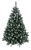 RS Trade 15013 180 cm Weihnachtsbaum künstlich mit Schnee und Zapfen (Ø ca. 114 cm) ca. 1095...