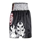 OJREEUB Satin-Box-Shorts, Muay Thai, Kampfsport, Sanda, MMA, Shorts für Herren und Damen, Größe...