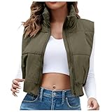 Puffer Weste Damen Teddyfleece Jacke Leichte Elastischen Outdoor Softshell Warmer Daunenmantel...