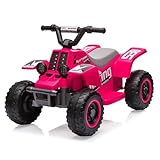 6V Elektro-Quad Für Kinder, Kinder Elektroauto Mit LED-Lichtern, Musik & Hupe, 1,8 Km/h,...