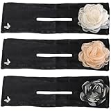 TEHAUX 3 Stück Haarknoten Duttformer aus Stoff mit Blumen Dekor Haarknoten Macher für Damen und...