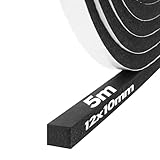Storystore Dichtungsband Selbstklebend, Schaumstoff Dichtungsband 12 mm(B) x10 mm(D), Moosgummi...