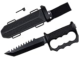 HASTAA Outdoor Messer Survival mit Holster - Messer Outdoor - Survival Messer mit Feuerstahl und...