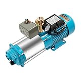 MINRS Kreiselpumpe 230v 1300W Gartenpumpe mit Druckschalter 4000 L/H Hauswasserwerk Pumpe...