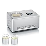 SEVERIN 2-in-1 Eismaschine mit Joghurtfunktion, Kompressor Ice Cream Maker für Eis, Sorbet und...